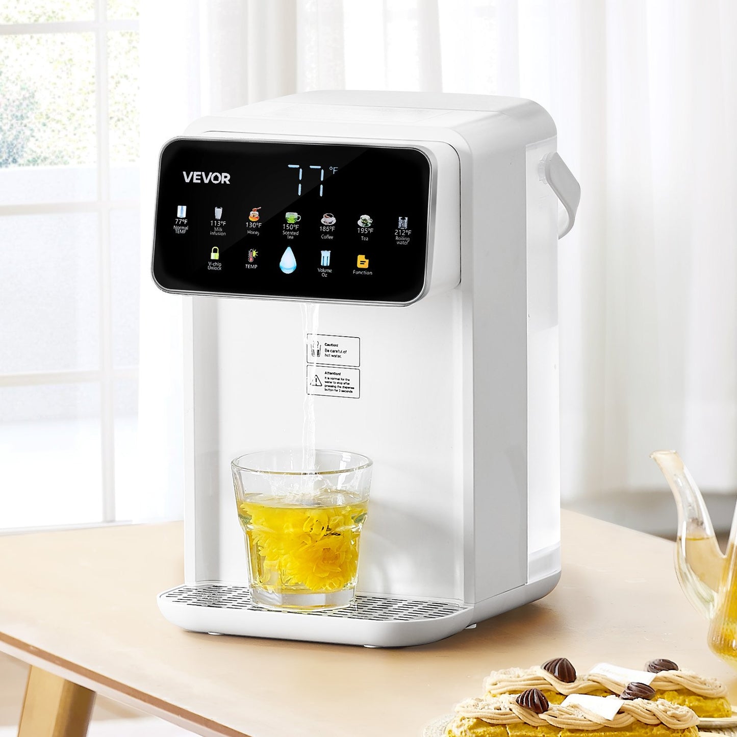 Countertop Instant Hot Water Dispenser – 7 Temperatures & 7 Volume Settings, 118oz Tank