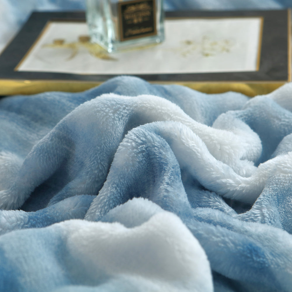 Reversible Faux Rabbit Fur Duvet Cover Set – Camo & Gradient Boho, Plush Luxury Bedding, Machine Washable, Warm All-Season Comfort