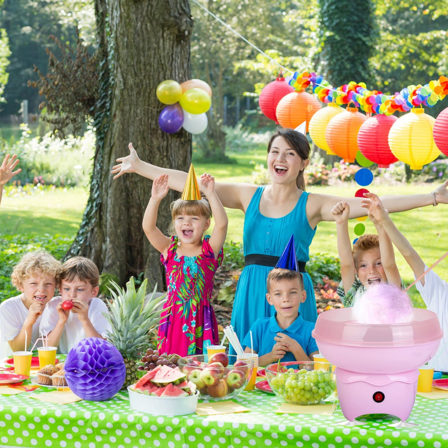 Electric Cotton Candy Maker Machine – Portable Candy Floss Maker for Kids & Parties