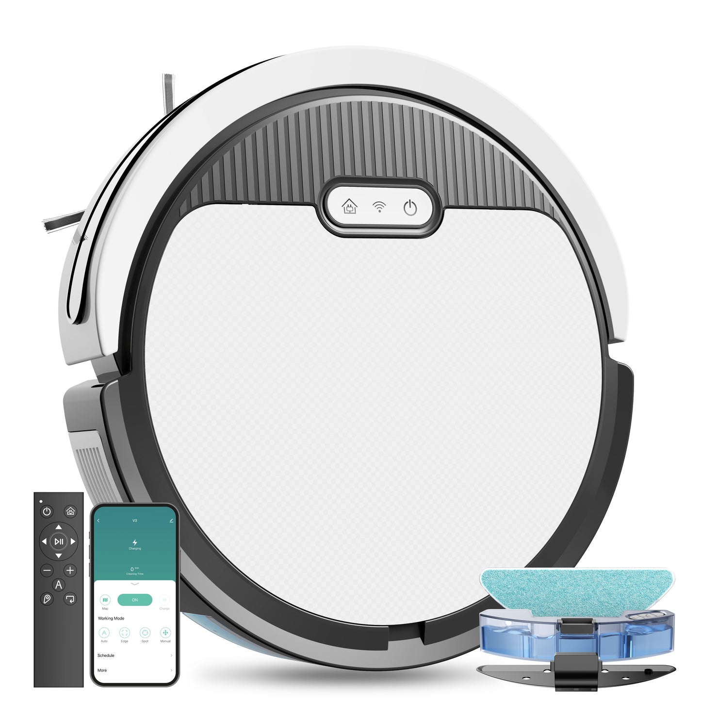 3-in-1 Robot Vacuum & Mop Cleaner – 5000Pa Suction, Self-Charging, Ultra-Slim, Pet Hair Friendly