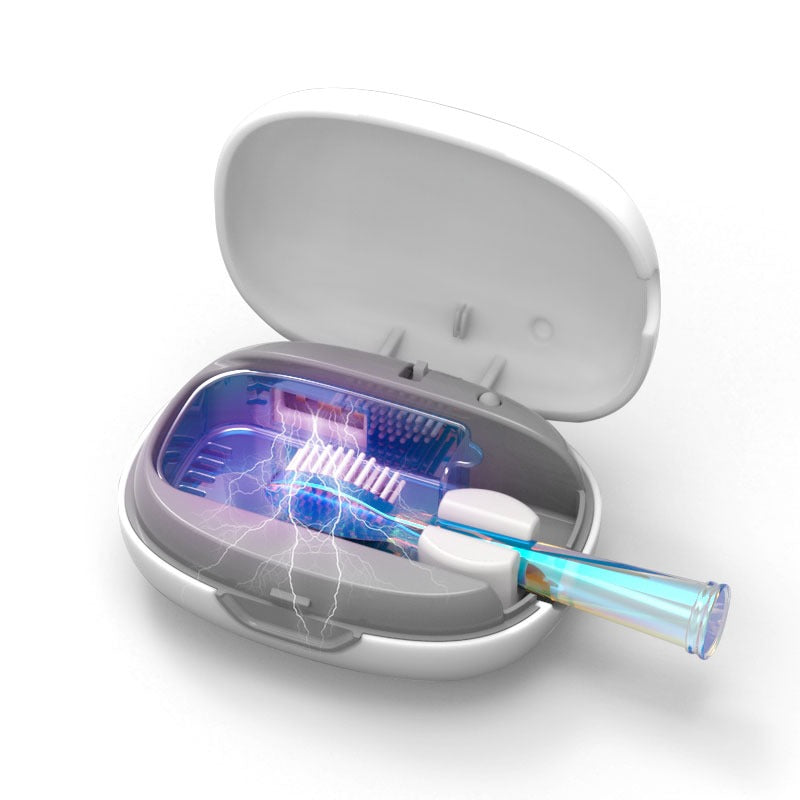 White UV Toothbrush Sterilizer Box – Hygienic & Easy Oral Care